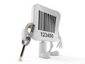 Barcode character with broken leg