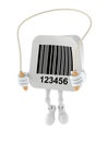 Barcode character jumping on jumping rope