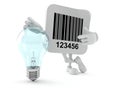 Barcode character with light bulb