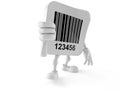 Barcode character with thumb down