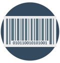 Barcode Color Isolated Vector Icon that easily can be modified and edit.