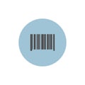Barcode flat icon with long shadow. Barcode flat icon Royalty Free Stock Photo