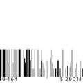 A barcode featuring a series of vertical black bars of varying thicknesses on a white Royalty Free Stock Photo
