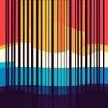 Barcode with flag of Luxembourg. Illustration for design. AI generated