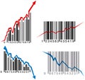 Barcode graphs Royalty Free Stock Photo