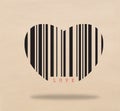 Barcode heart Royalty Free Stock Photo