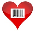 Barcode heart illustration design Royalty Free Stock Photo