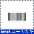Barcode icon flat Royalty Free Stock Photo