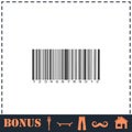 Barcode icon flat Royalty Free Stock Photo
