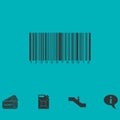 Barcode icon flat Royalty Free Stock Photo