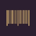 The barcode icon. Identification and ID symbol. Flat Royalty Free Stock Photo