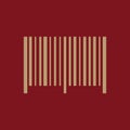 The barcode icon. Identification and ID symbol. Flat Royalty Free Stock Photo