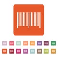 The barcode icon. Identification and ID symbol. Flat Royalty Free Stock Photo