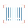 Barcode icon vector image.
