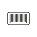 Barcode icon vector. Line bar code symbol. Royalty Free Stock Photo