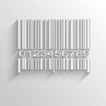 Barcode image on red background