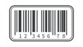 Parcel shipping, barcode isolated icon, coding and scanning