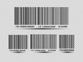 Barcode isolated on transparent background. Vector icon