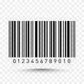 Barcode isolated on transparent background. Vector icon Royalty Free Stock Photo