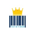 Barcode King Logo Icon Design