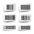 Barcode label set vector