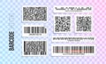 Barcode label set vector Royalty Free Stock Photo