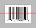 Barcode with a laser scanning it.