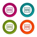 Barcode line icon. Scan code symbol. Colorful web button with icon Royalty Free Stock Photo