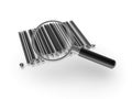 Barcode with Magnifying Glass Royalty Free Stock Photo