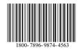 Barcode.Barcode vector.A simple black barcode like it is used on nearly all products Royalty Free Stock Photo