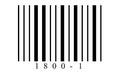 Barcode.Barcode vector.A simple black barcode like it is used on nearly all products Royalty Free Stock Photo