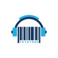 Barcode Music Logo Icon Design Royalty Free Stock Photo