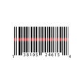 Barcode with numbers. Scanning bar code. Simple icon isolated on white background Royalty Free Stock Photo