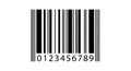 Barcode with Numbers on White Background Royalty Free Stock Photo