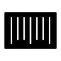 Barcode Pixel Perfect Vector Silhouette Icon 48x48. Simple Minimal Pictogram