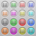 Barcode plastic sunk buttons Royalty Free Stock Photo