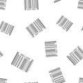 Barcode product distribution icon seamless pattern background. B Royalty Free Stock Photo