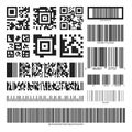 Barcode and QR code set Royalty Free Stock Photo