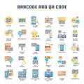 Barcode and QR Code , Pixel Perfect Icons Royalty Free Stock Photo