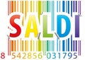 Barcode saldi sticker Royalty Free Stock Photo