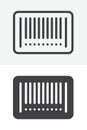 Barcode scan line and solid vector icon set Royalty Free Stock Photo