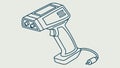 Barcode Scanner with Cable, Retail and Inventory Tool, vector design Generative AI Royalty Free Stock Photo