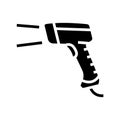 barcode scanner industry glyph icon vector illustration Royalty Free Stock Photo