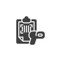 Barcode scanner and inventory list vector icon