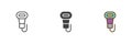 Barcode scanner line, solid and colorful different style icon set pack Royalty Free Stock Photo