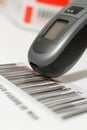 Barcode Scanner Reading Product Label Royalty Free Stock Photo
