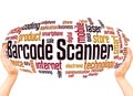 Barcode scanner word cloud sphere concept Royalty Free Stock Photo