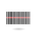 Barcode with. Scanning bar code. EAN code. Simple icon isolated on white background Royalty Free Stock Photo