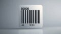Barcode scanning on metal plate for identification and inventory systems and modern commerce featuring product labe Royalty Free Stock Photo