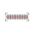 Barcode Scanning Verification icon on white background. Vector illustration. Royalty Free Stock Photo